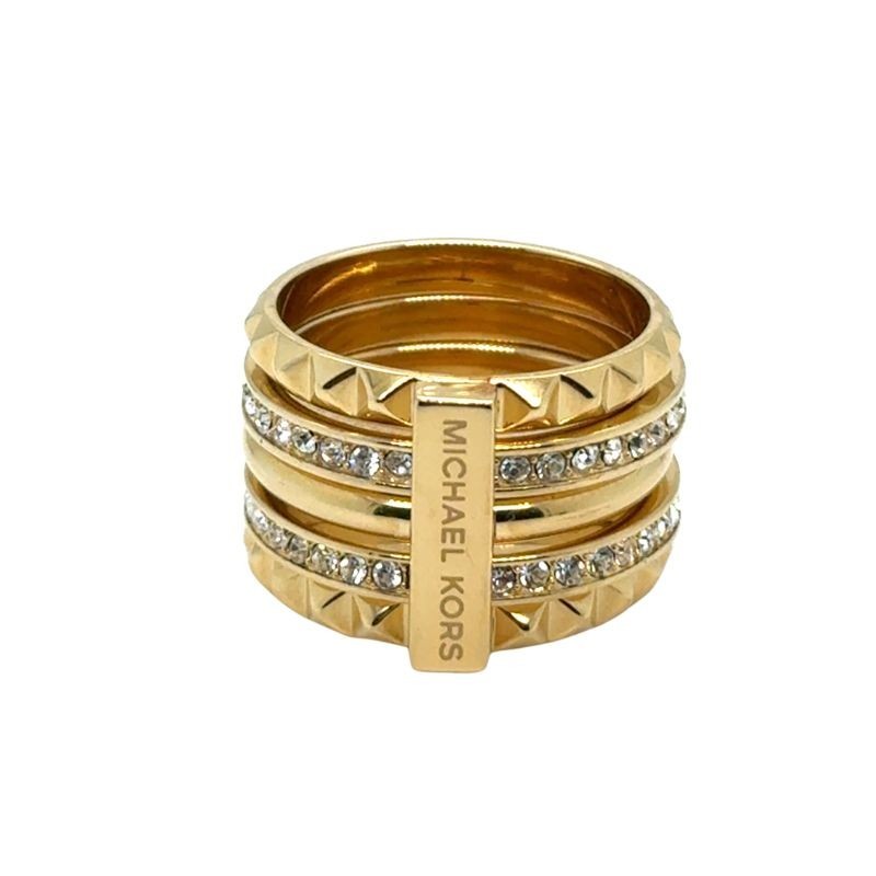 Michael Kors Gold-Tone Stackable Crystal bands