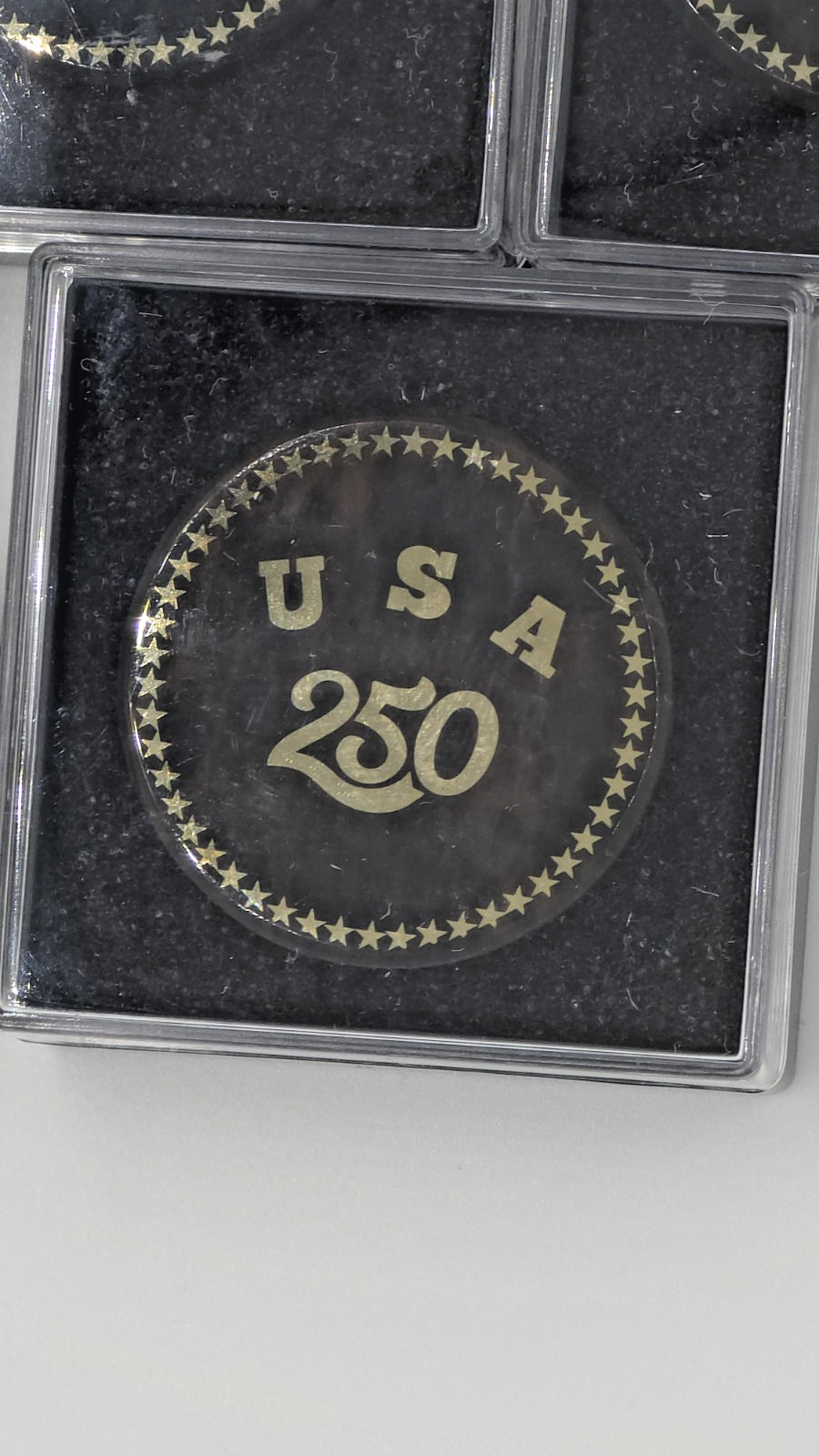 USA 250th Anniversary Obsidian Stone Pin Set OF 5 Badge 1.2″Limited Edition