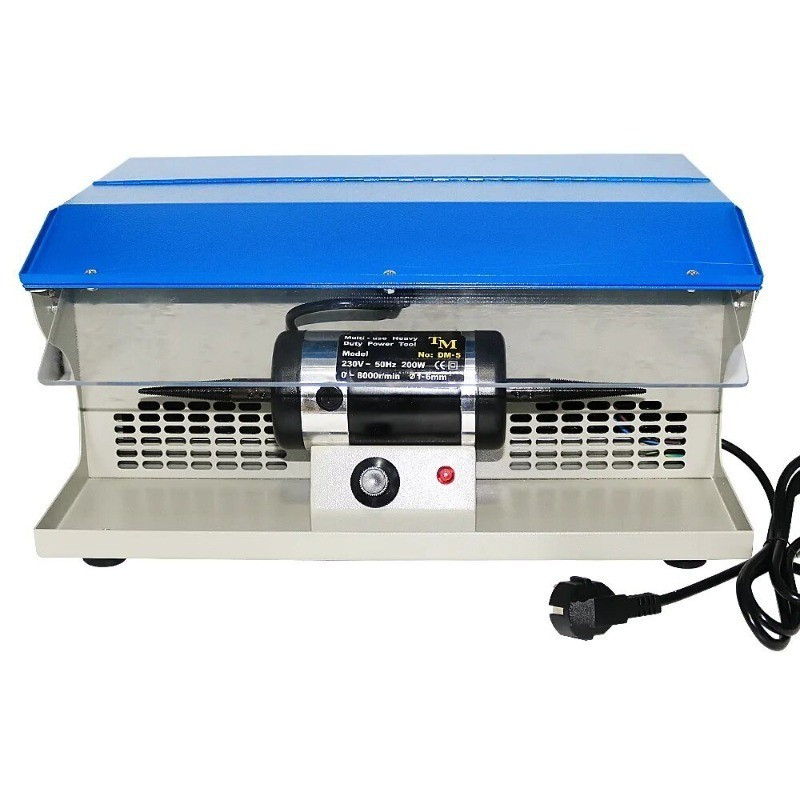 Double Head Dust Extraction Cloth Buffing Polishing Machine 110/220V 200W Motor