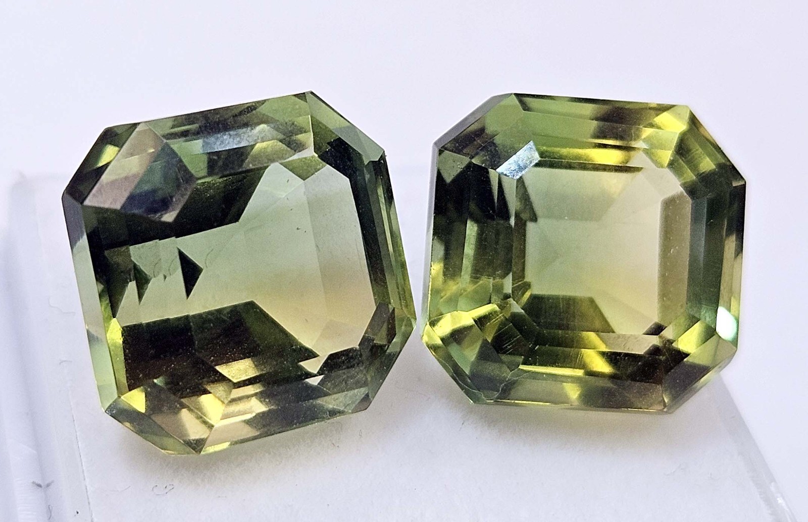 Asscher Cut Pair Bi-Colour Tourmaline 8 Ct Loose Gemstone For Earring Making