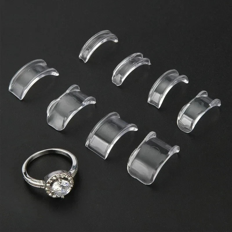 8 Sizes Clear Silicone Ring Sizer Invisible Anti-Loss Ring Holder