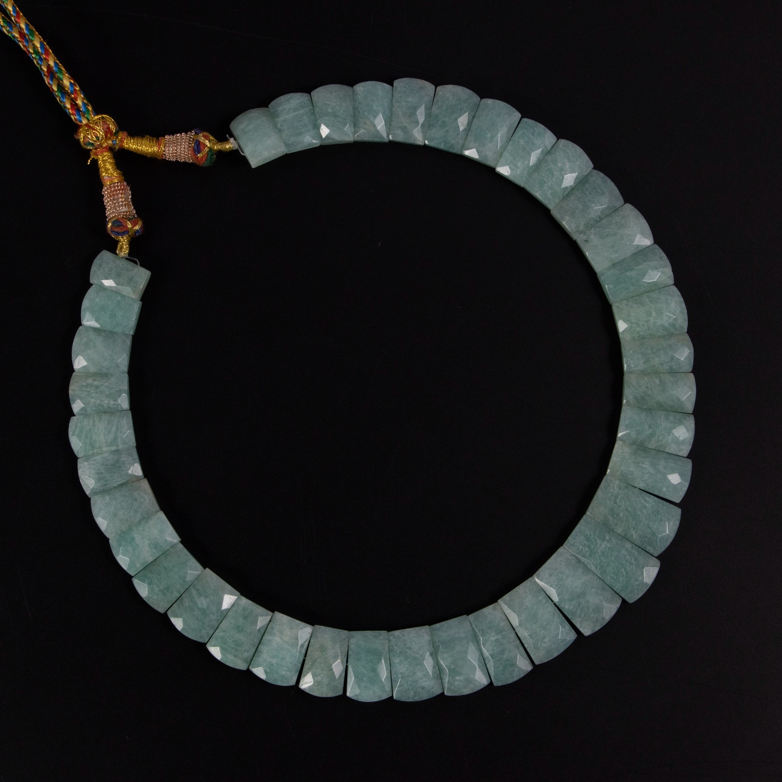 Amazonite Fancy Shape Layout Necklace, 9X14MM To 12X23MM, Faceted Gemstone choke