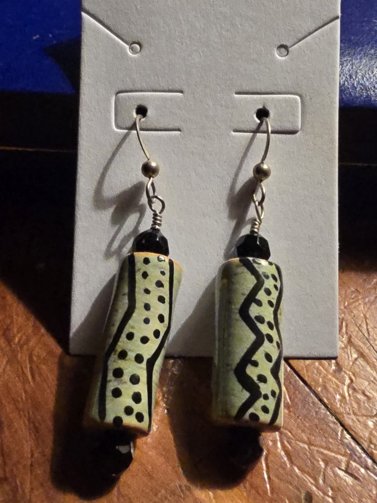 Mixed Lot Dangle/Drop Hook Earrings, Beaded Wood & Metal, Multicolor Cross