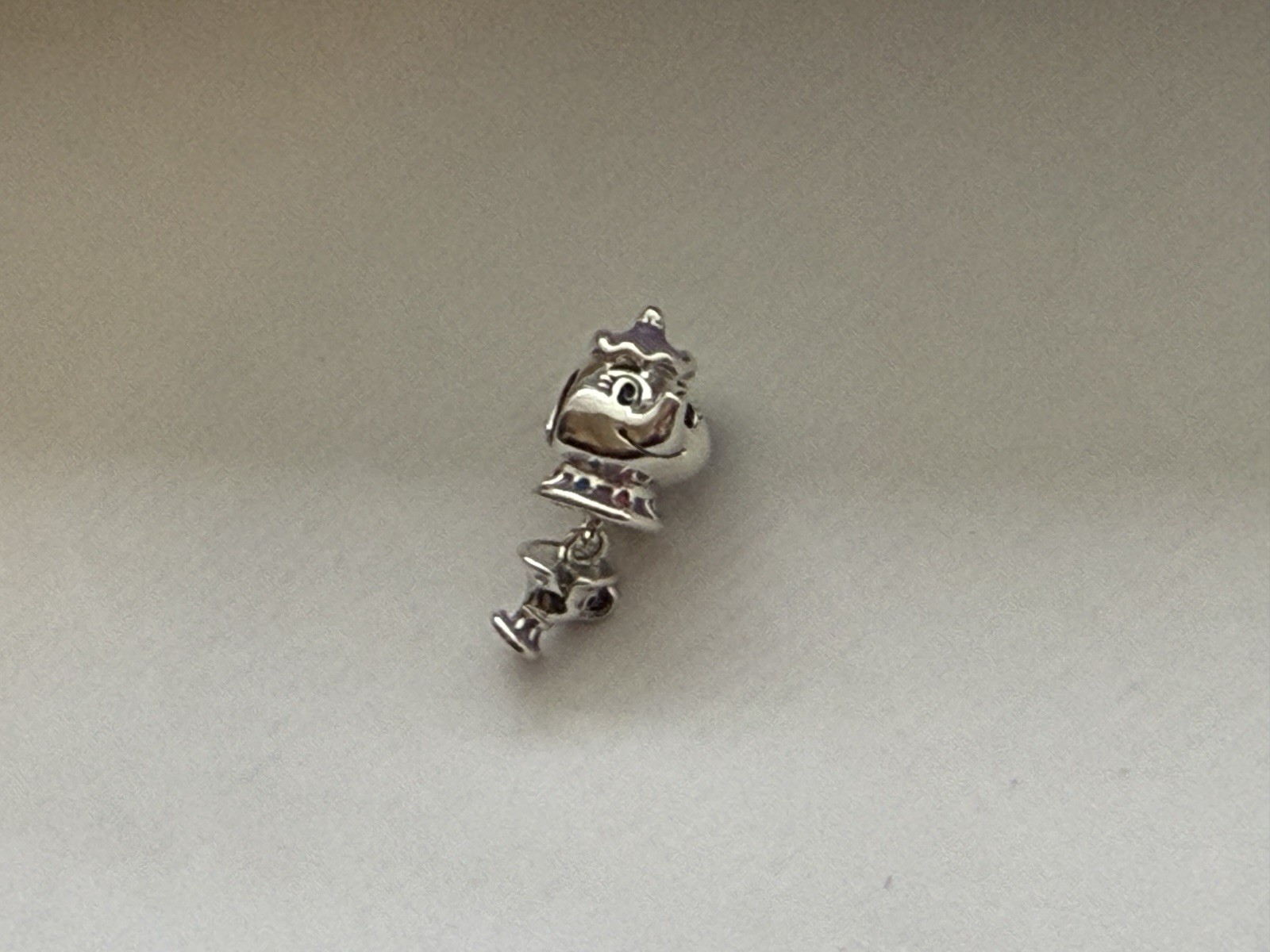 Genuine Pandora Disney Beauty And Beast Mrs Potts n Chip Dangle Charm 799015C01