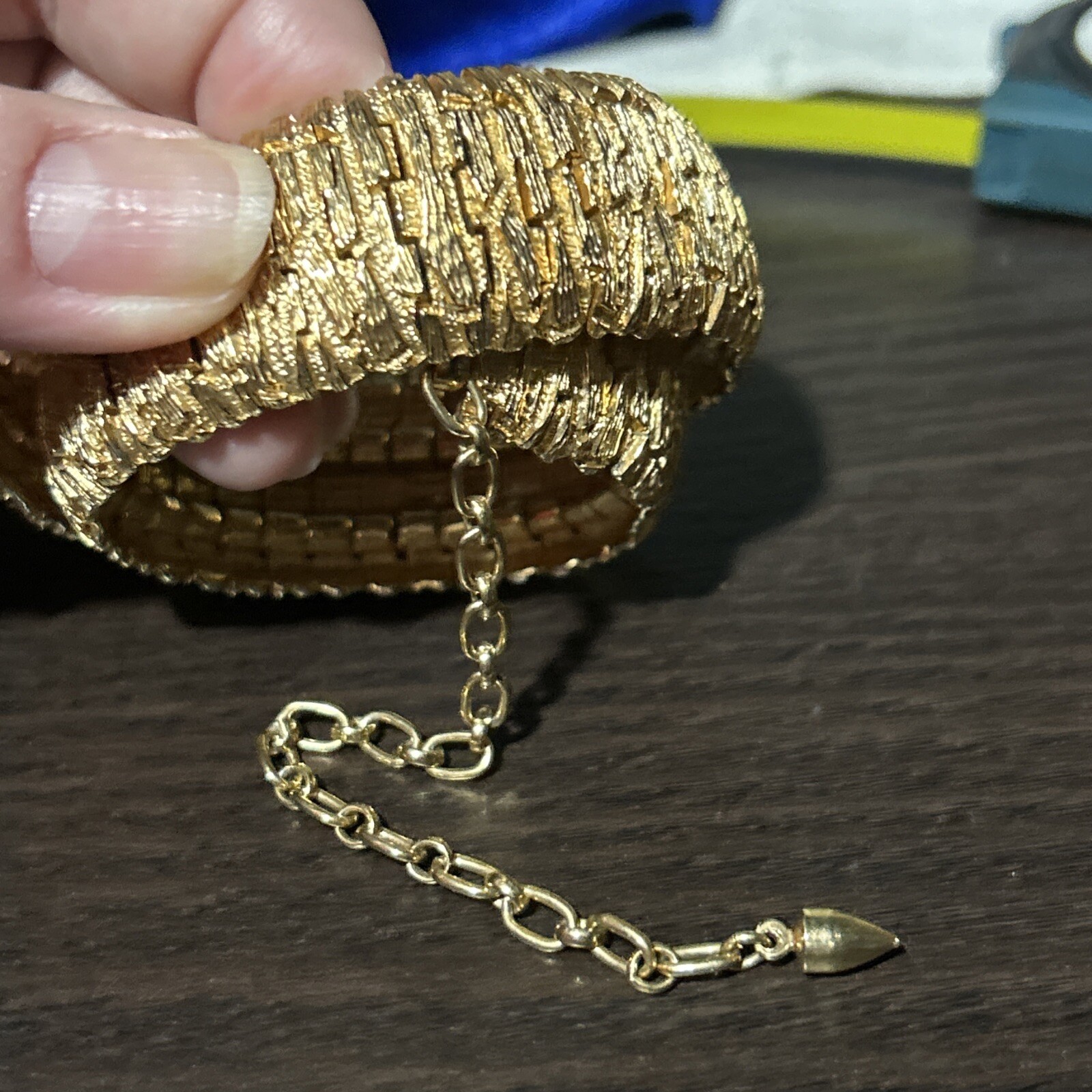 Midcentury Signed “Boucher” 1562 DC Pat Pend Gorgeous Gold Tone Choker Necklace