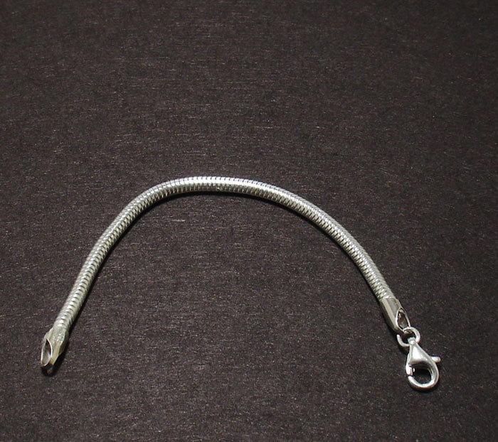 Snake Extender Bracelet Chain Necklace Sterling Silver 2.0mm Lobster Clasp