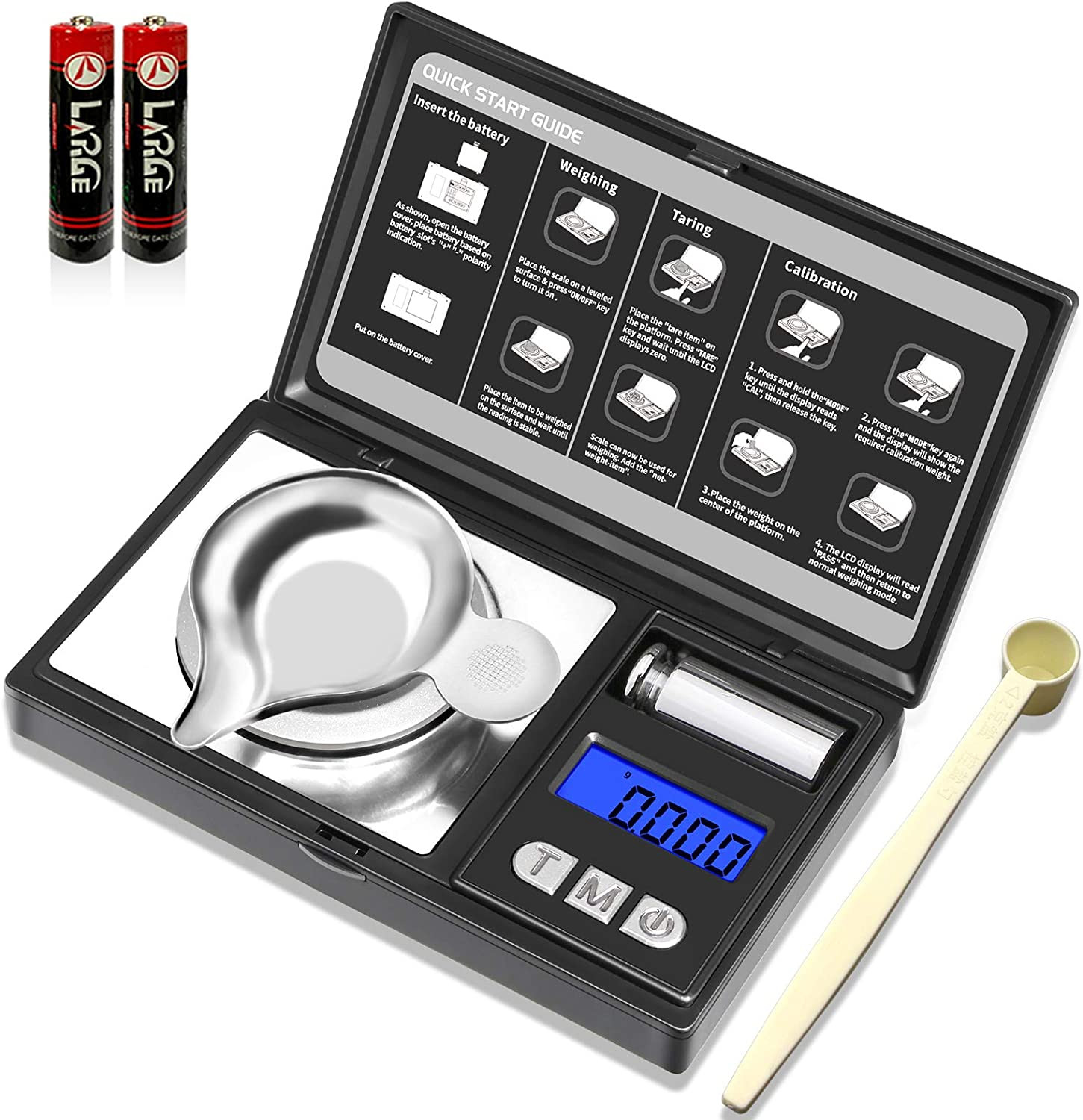 Milligram Scale 50G/0.001G Digital Jewelry Scale Micro Gram Scale for Powder