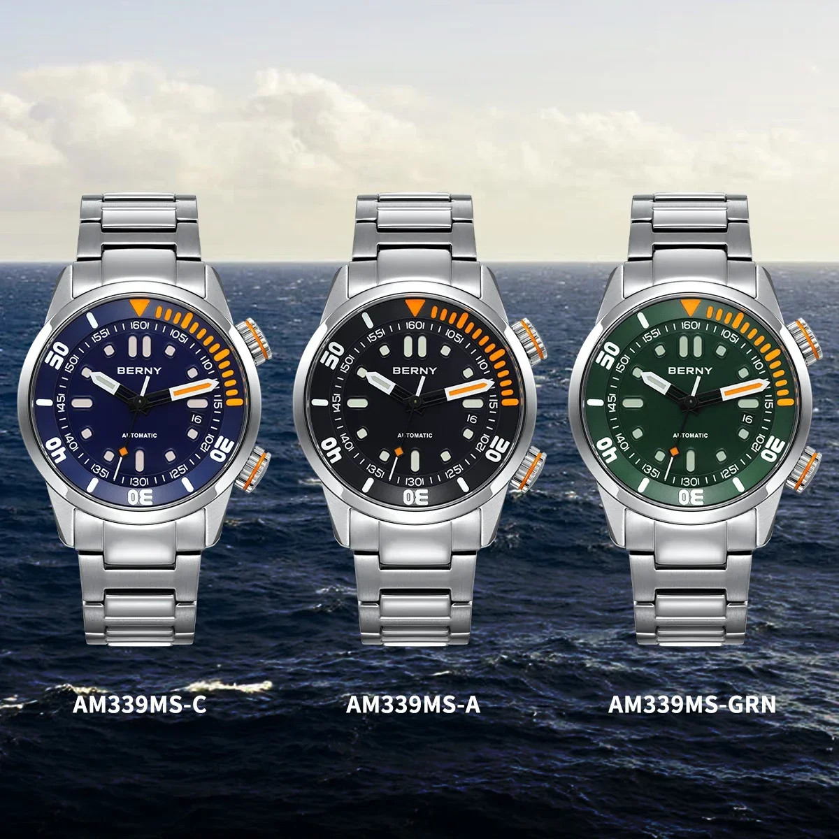 200m Automatic Dive Watch for Men Super Luminous 20ATM Sapphire Glass Swim Sport