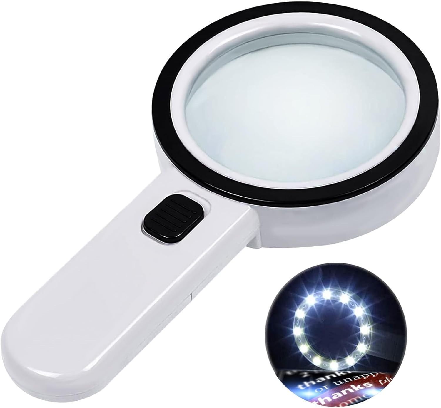 Magnifying Glass with Light, Ultra-Clear Lightweight Handheld Reading Magnifi…