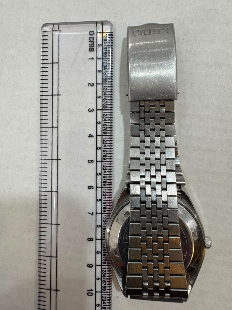 Vintage Citizen Eagle 7 Automatic 21 Jewels 4-280334 KT Black Arabic Dial Watch