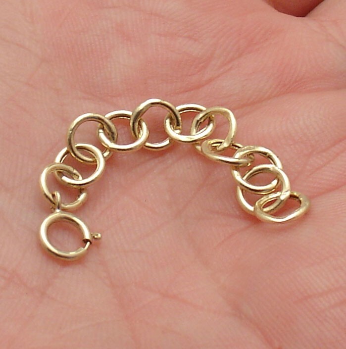 2″ Rolo Circle Link Extender for Bracelet Necklace Chain Real 10K Yellow Gold