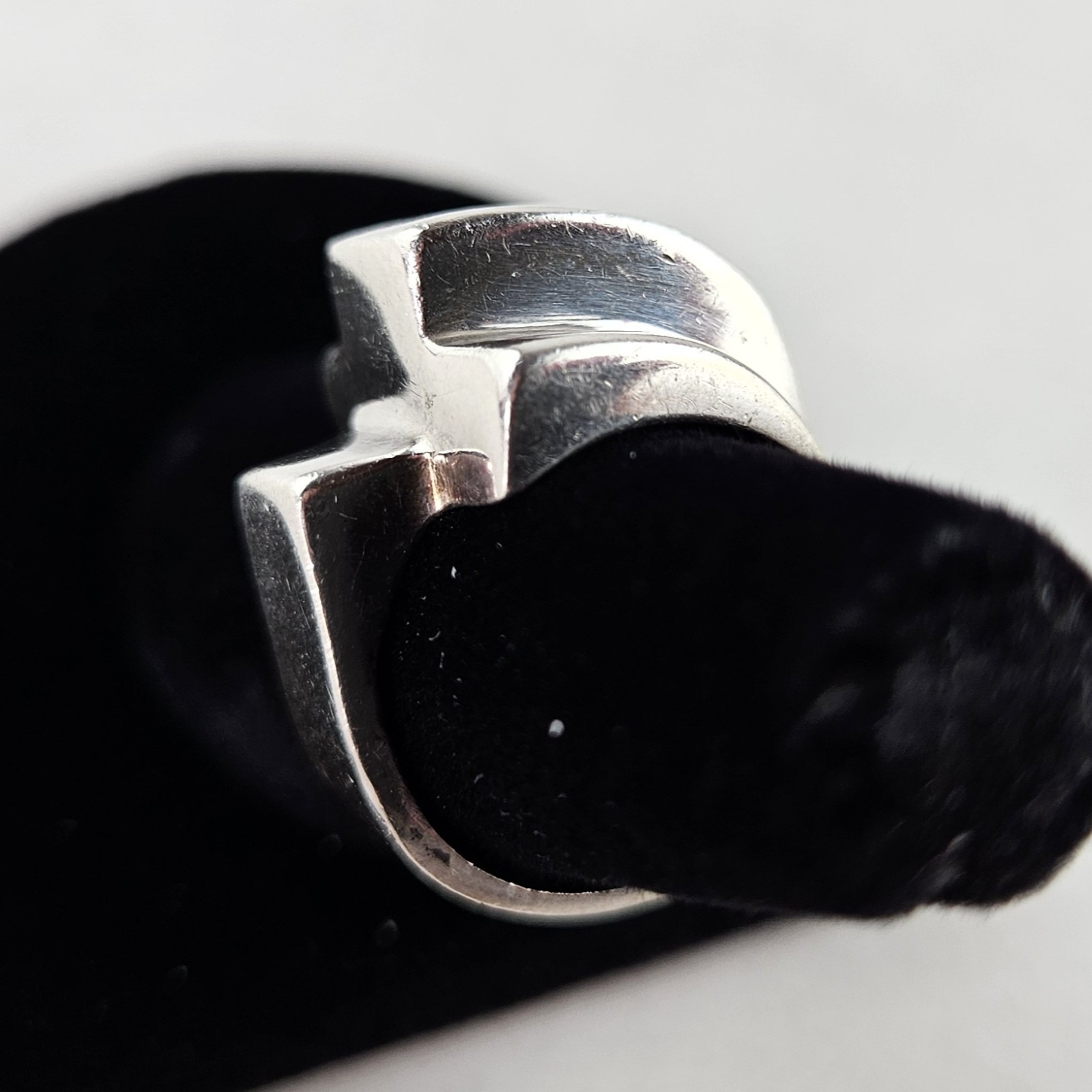 Sterling Silver Ring Modernist Style 12.0g Size 7.25 [9062]