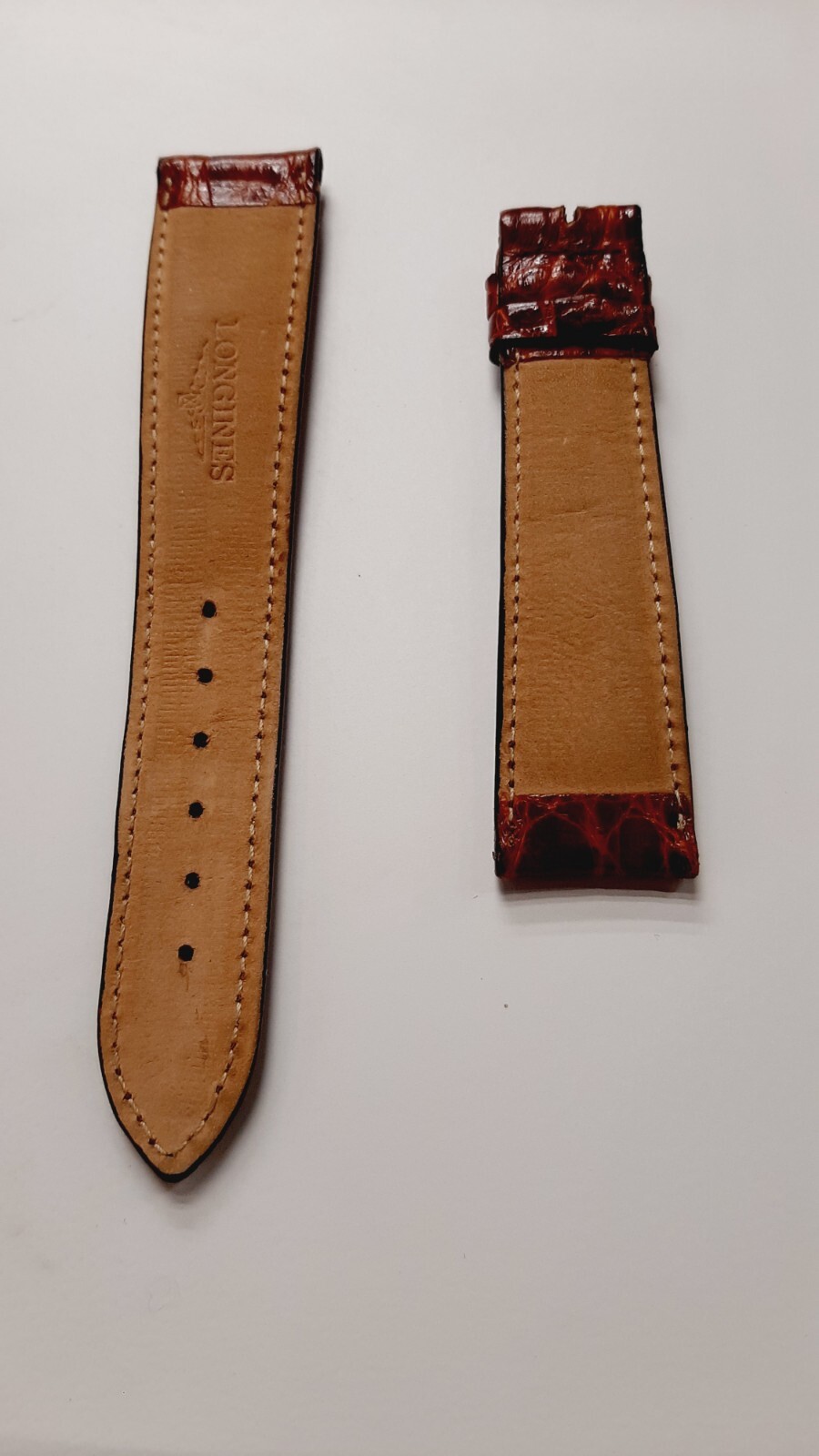 LONGINES ORIGINAL BROWN CROCODILE STRAP NEW OCCASION 20mm