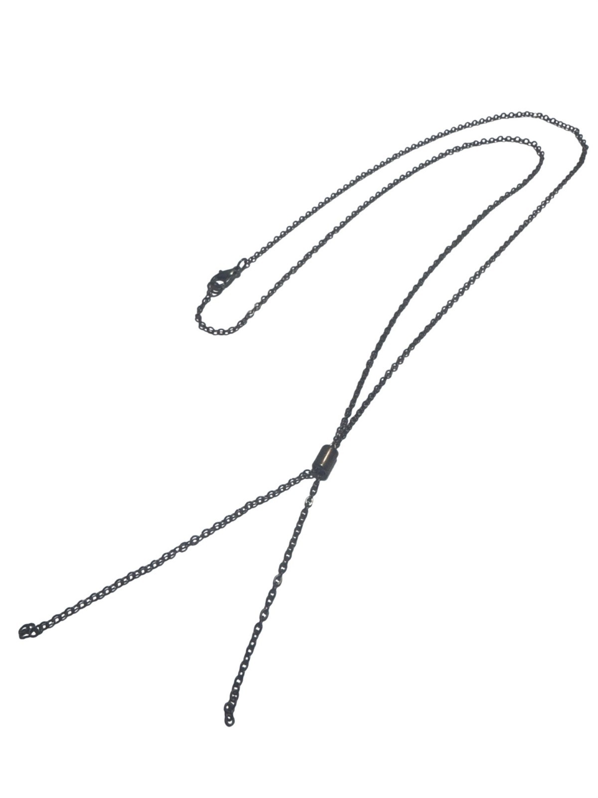 Gold Tone Y Necklace Adjustable Chain 28 Inches Lobster Clasp New Lightweight Ch