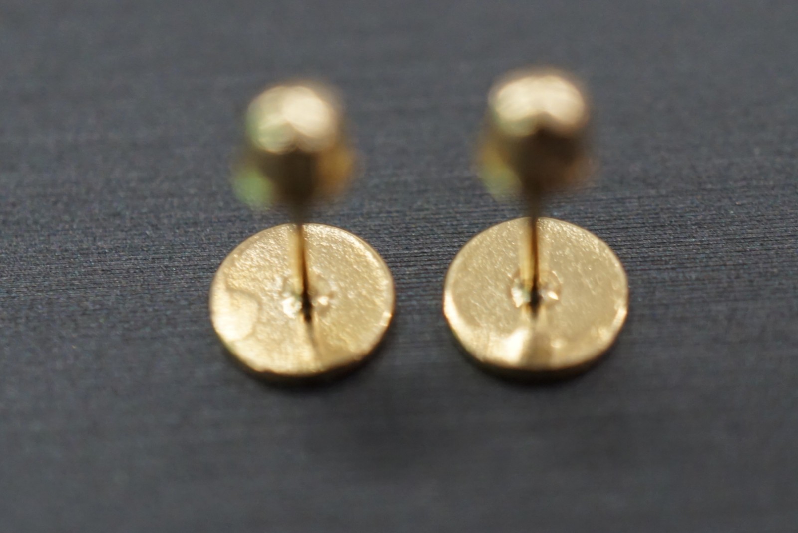 14K Solid Yellow Gold Screw Back Earrings