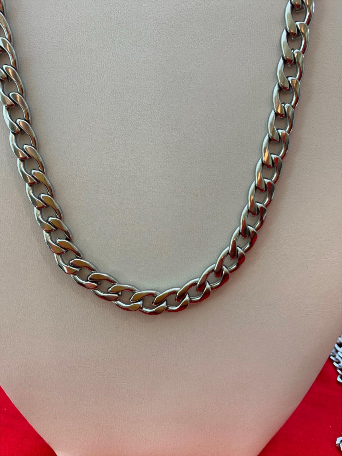 STAINLESS STEEL CUBAN CURB CHAIN 16″-36 SILVER WOMEN NECKLACE 3/4/5/7/9/10/12 MM