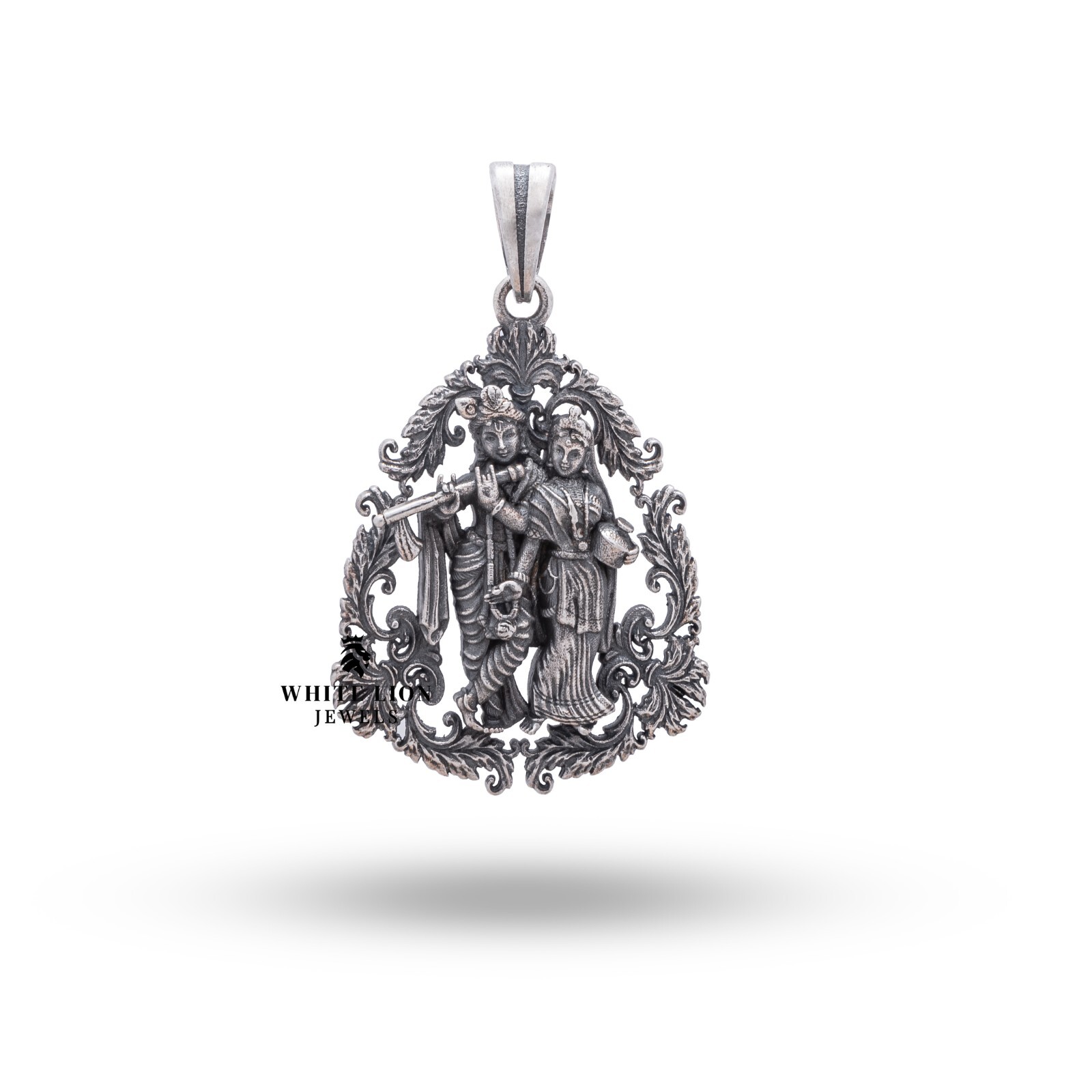 Lord Hare Krishna Radha, a Symbol of Pure Love Valentine Radhe Couple 925 Silver