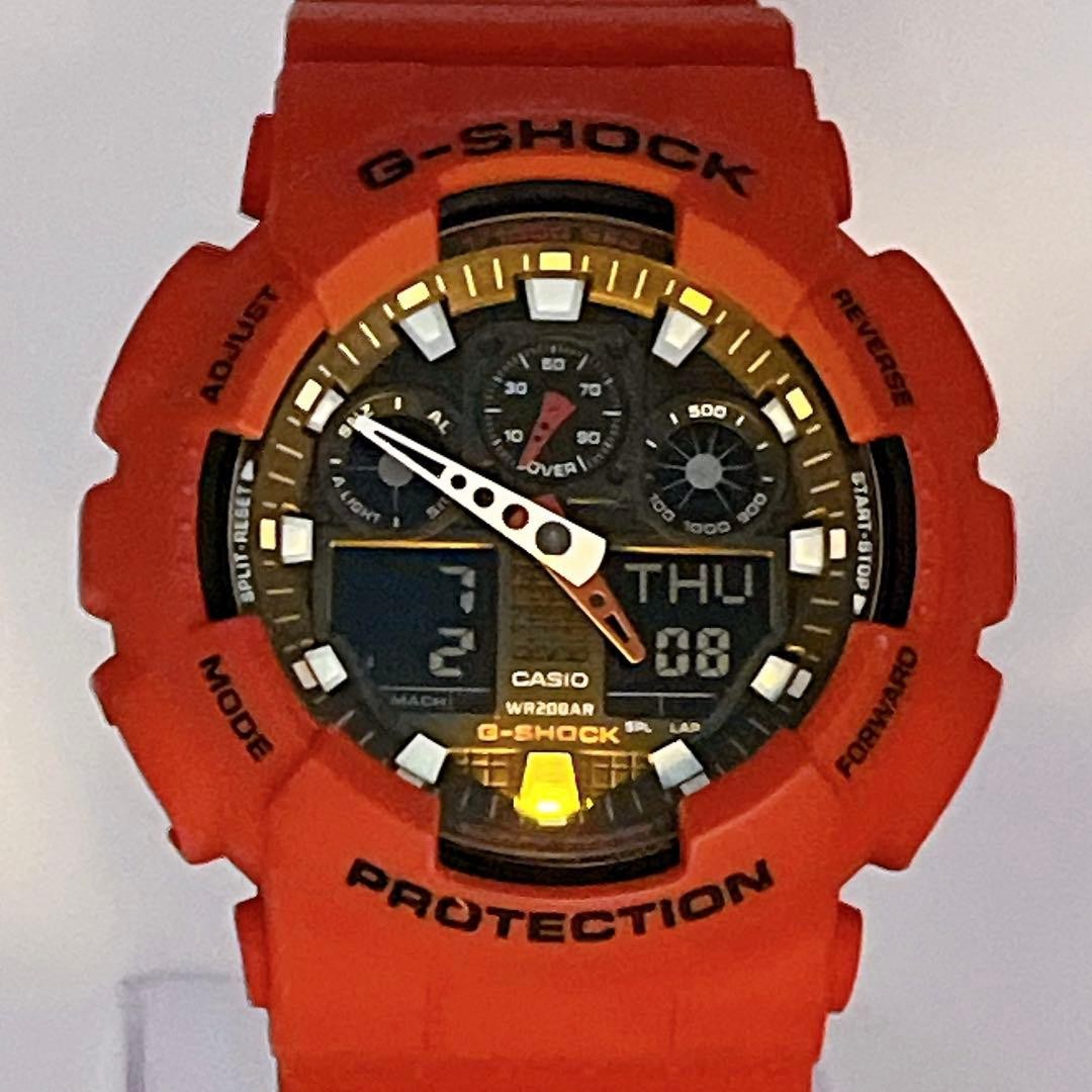CASIO G-SHOCK GA-100B-4A Analog-Digital Men’s Watch (Working Condition)
