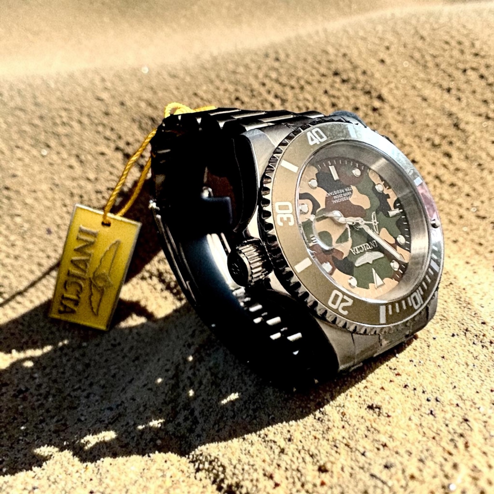 Invicta 3-Watch Camo Bundle Pro Diver Green Orange & Activa Camo Quartz