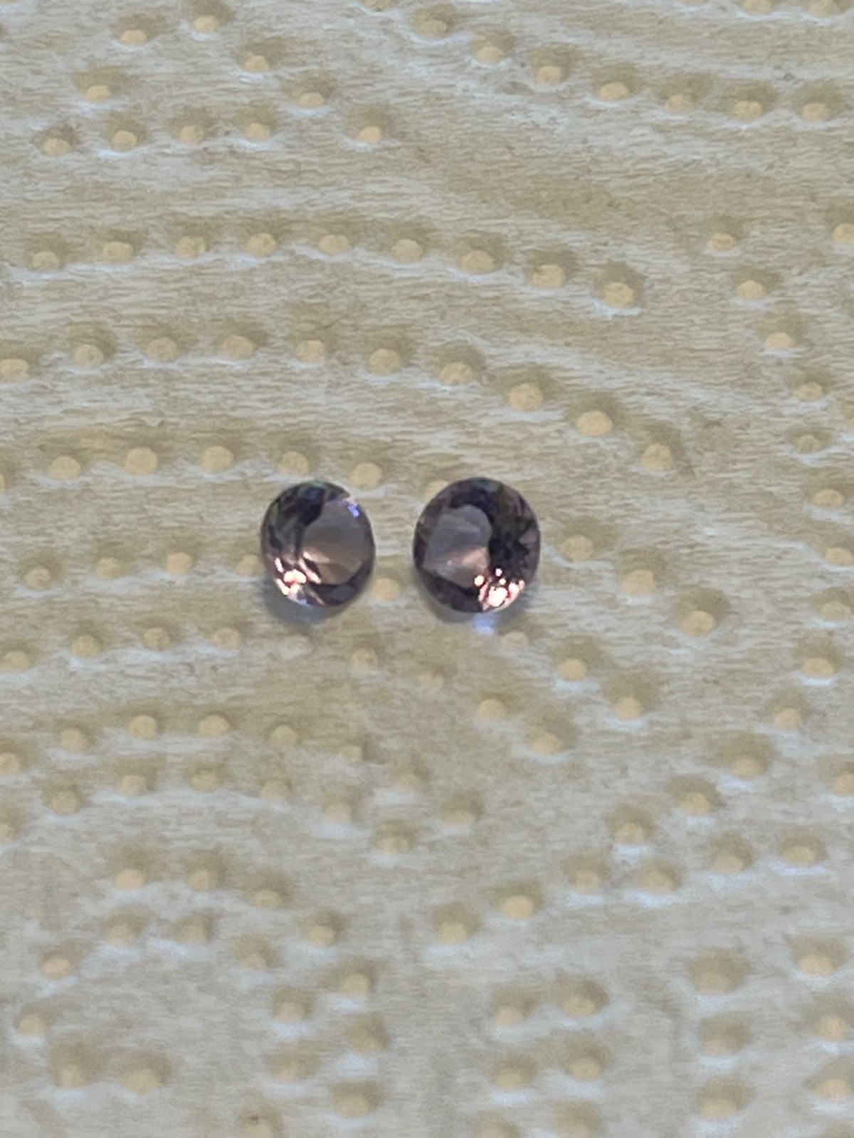 Two Natural 5mm round Amethyst-Not heat treated or enhanced