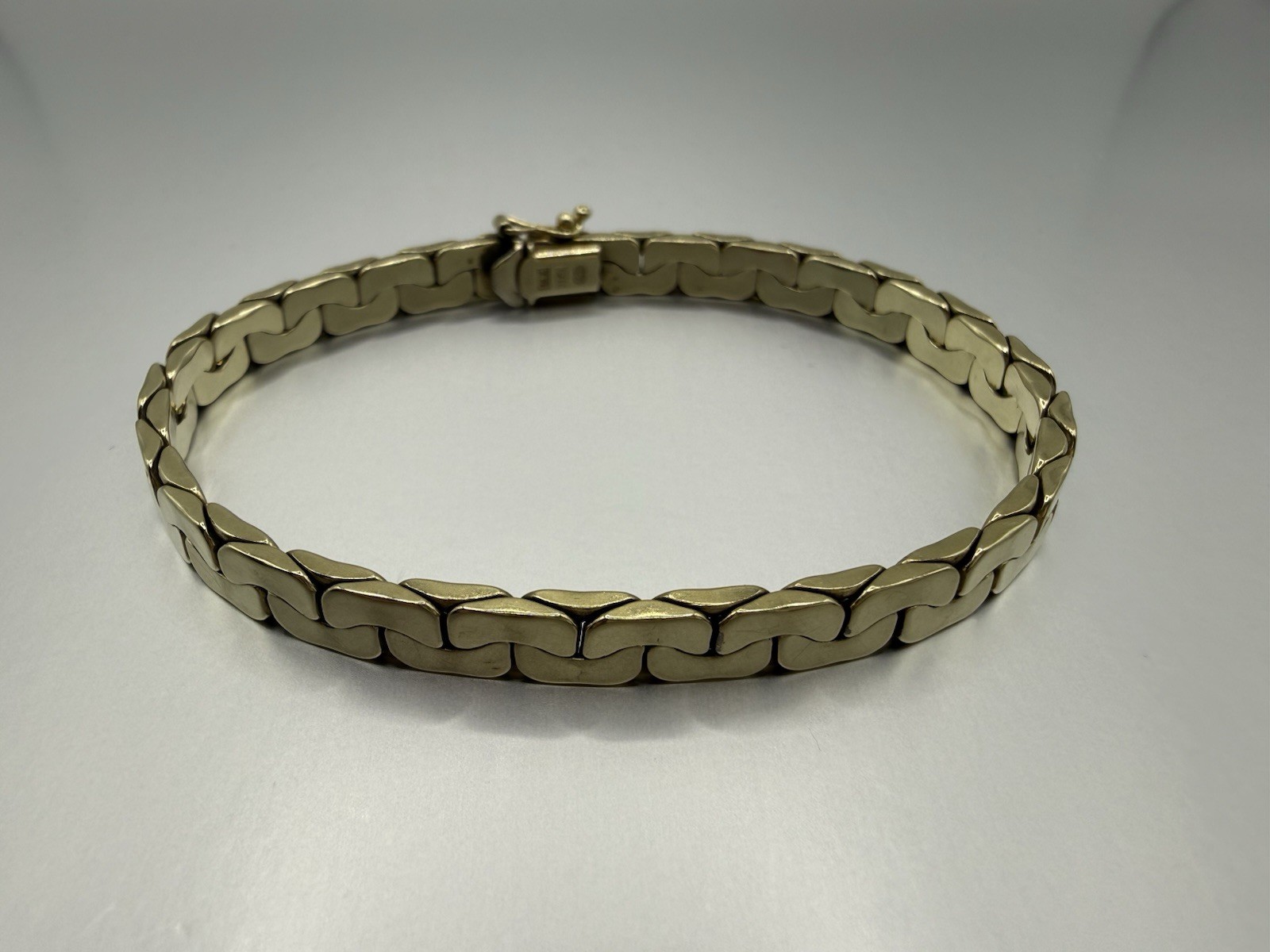 UnoaErre 14k Yellow Gold C-Link Chain Bracelet 7″ 16g Vintage