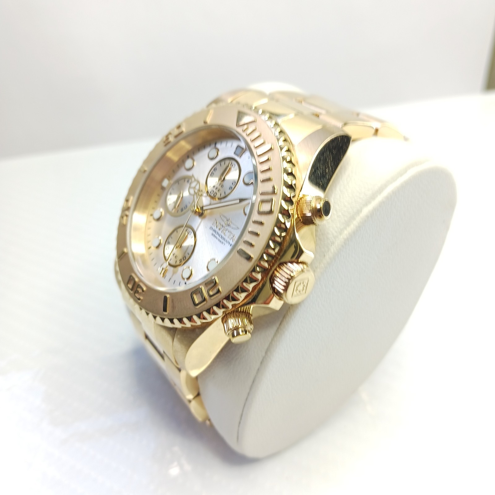 Men’s Invicta Quartz Divers Chronograph/ #1774 Gold Tone – Wrists up to 6.5″ in