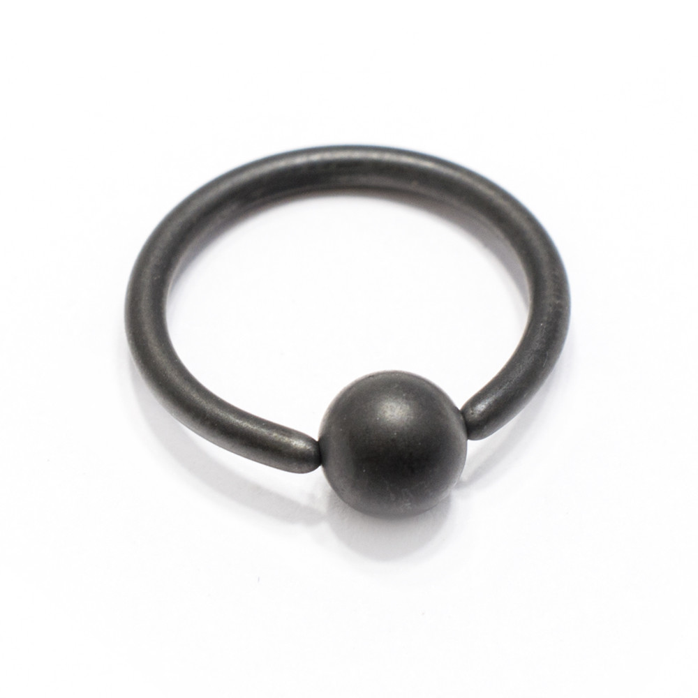 14G and 16G Captive Bead Ring Matte Black IP 316L Surgical Steel Sold as a Pair