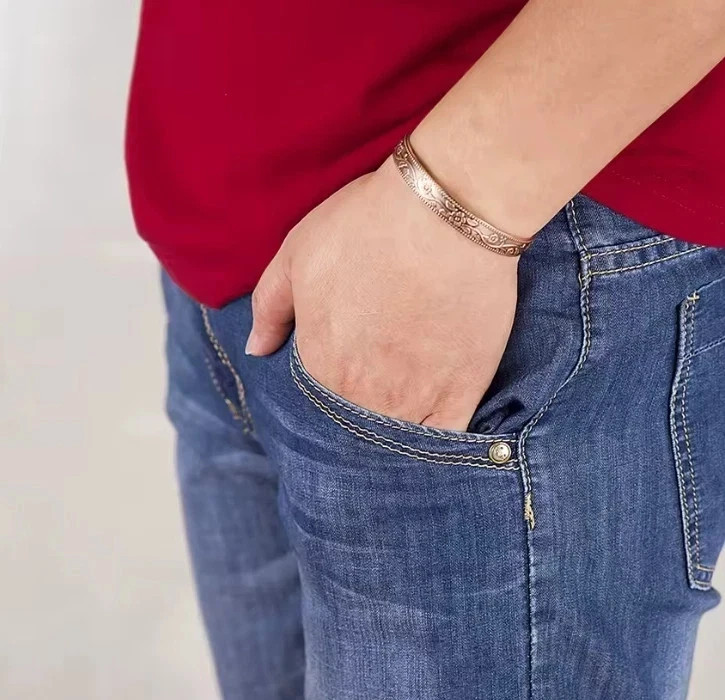 Copper Magnetic Bracelet Energy Cuff Adjustable Wristband for Men & Women