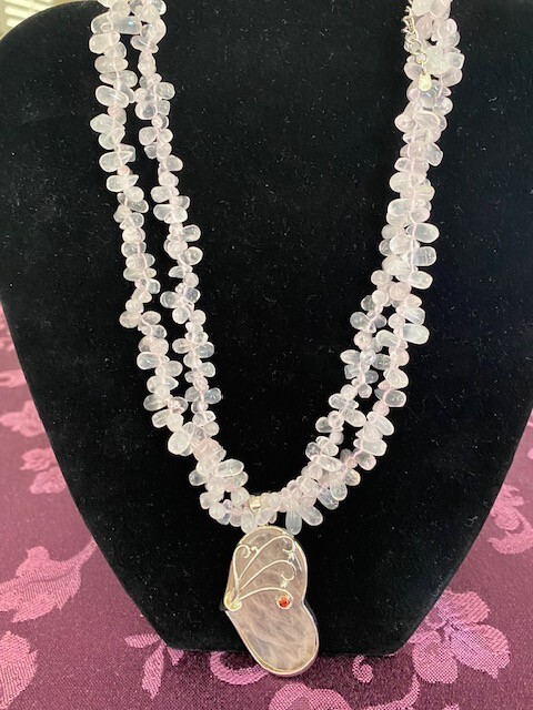 Necklace LOT RS-5 Abalone, Pink Quartz, MoP, Amethyst, Pink Coral 5 Units