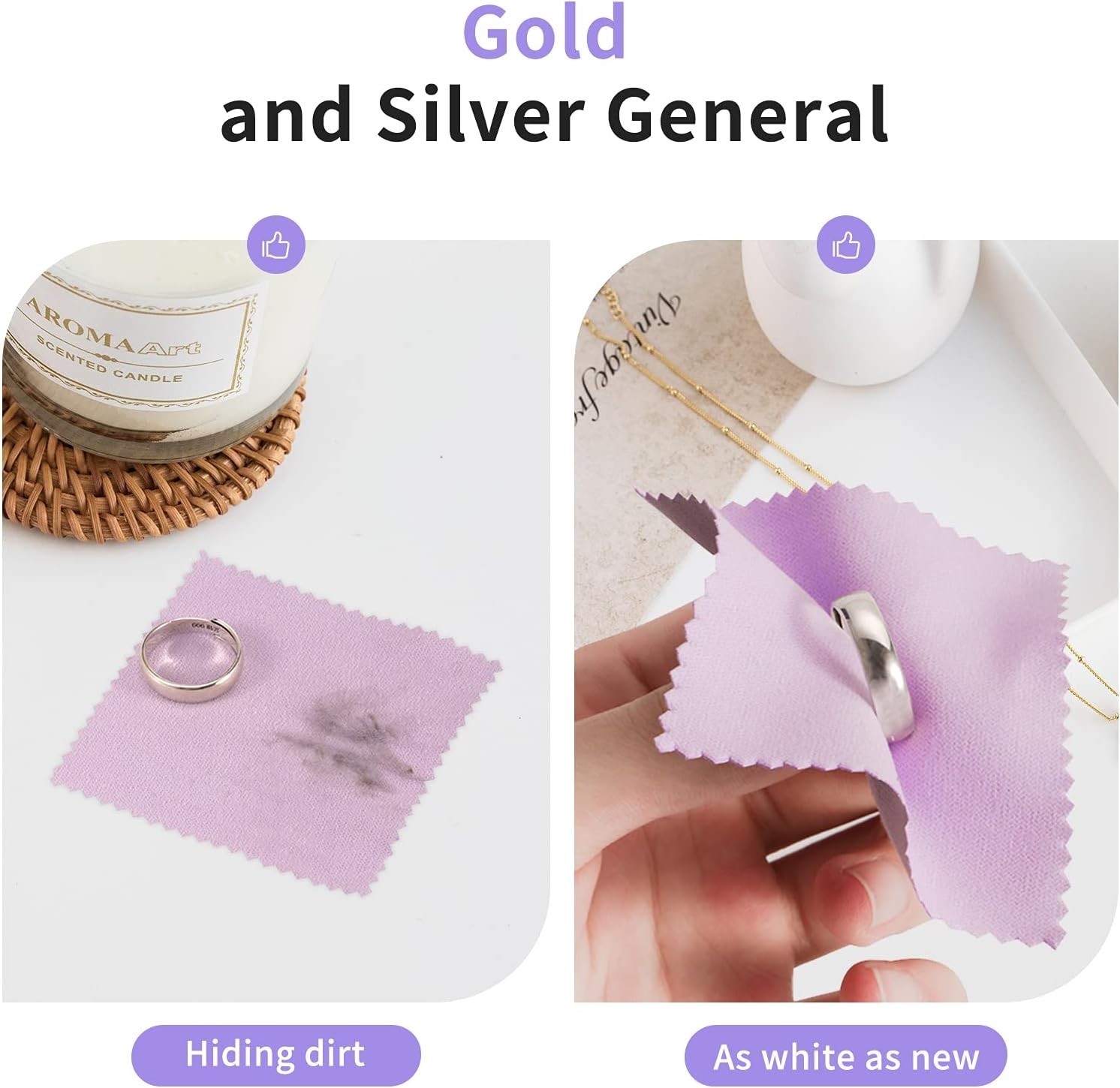 100pcs Premium Jewelry Cleaning Cloth Silver Polishing Cloth Individually