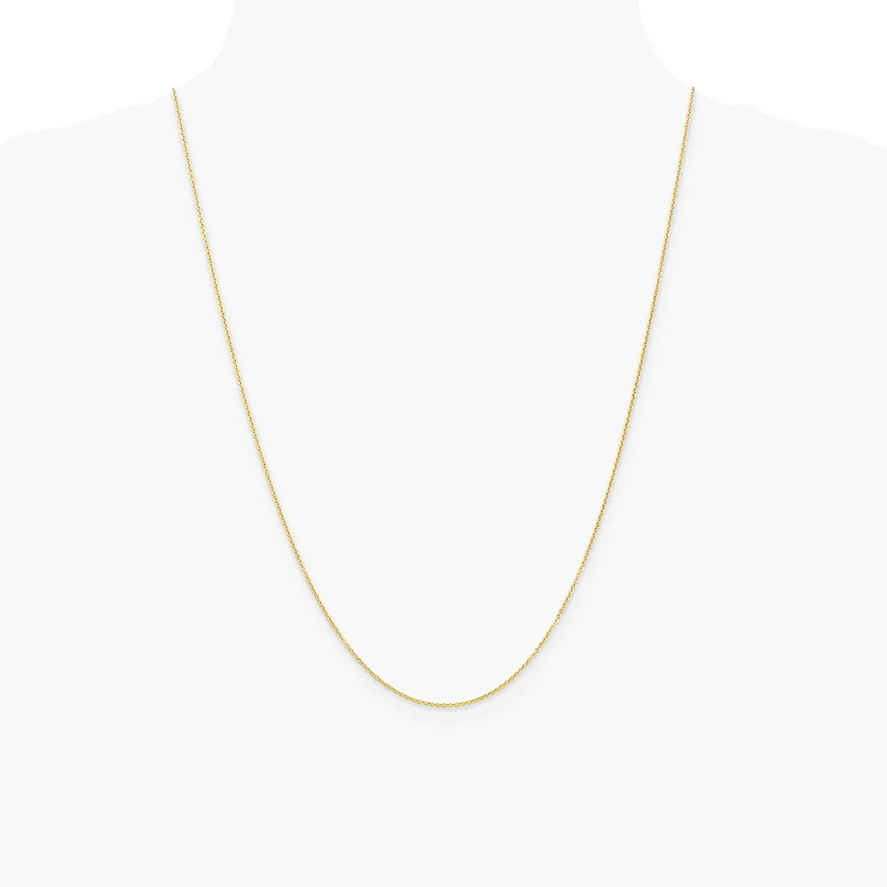14K Yellow Gold 1.2mm Cable Chain Necklace 14″-24″