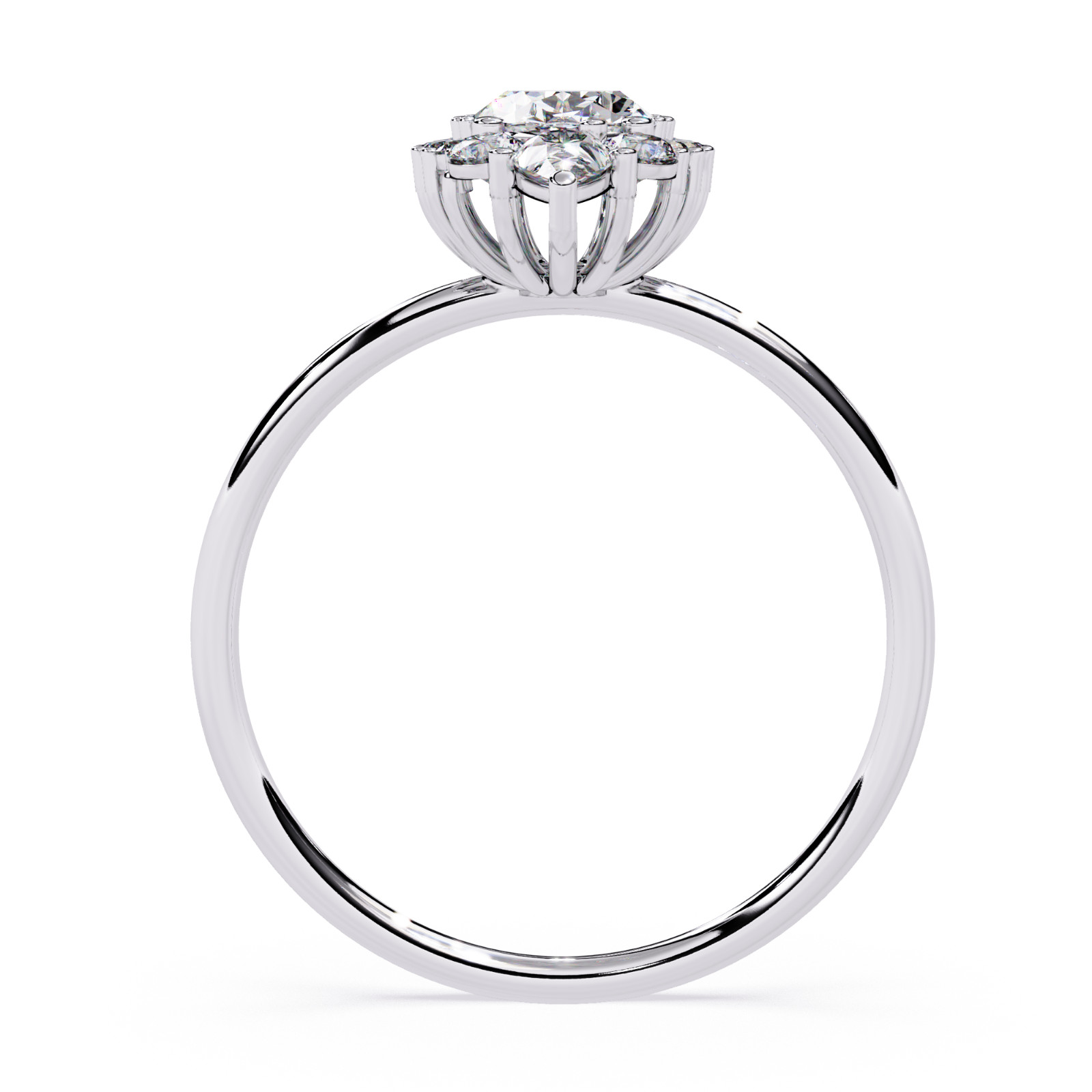 Minimalist Lab Grown CVD Diamond Ring 925 Sterling Silver Stackable Promise Ring