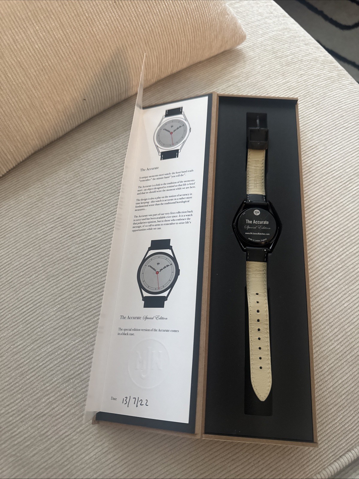 Mr Jones Watches The Accurate SPECIAL EDITION Black PVD Mirror Dial Box 2022