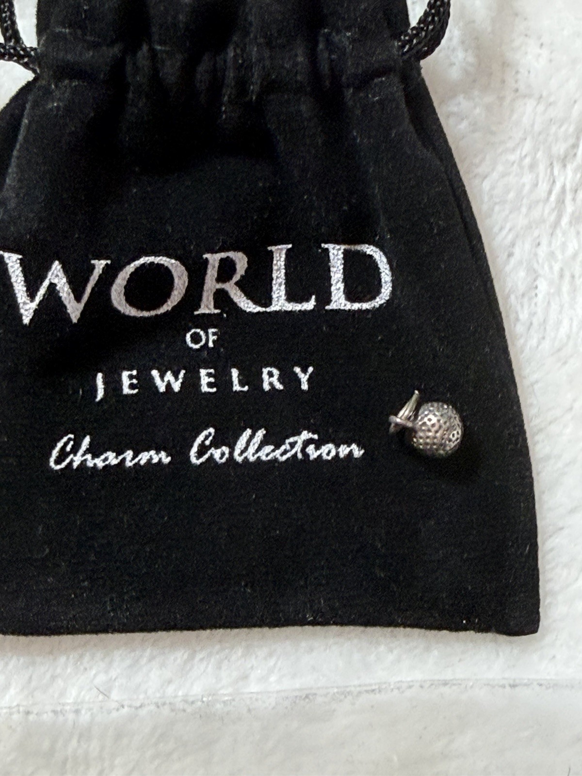 Sterling Silver 925 Golf Ball Charm/pendant Only No Necklace! 6mm