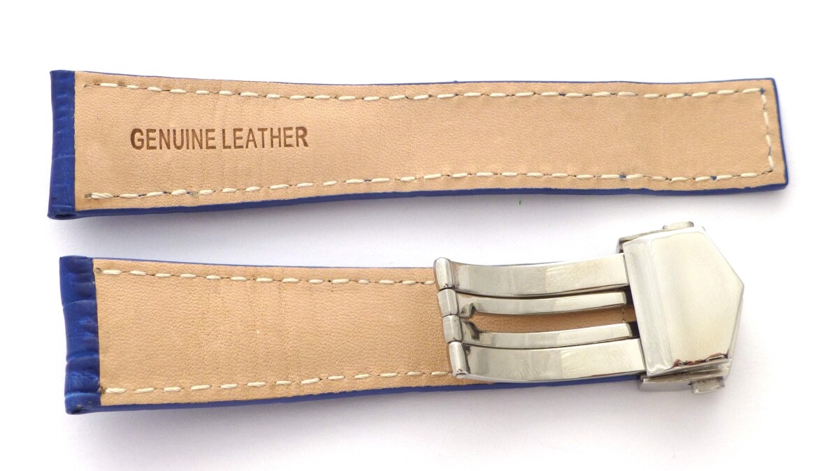 Genuine Leather Band strap with Deployment Clasp for Tag Heuer Monaco Carrera