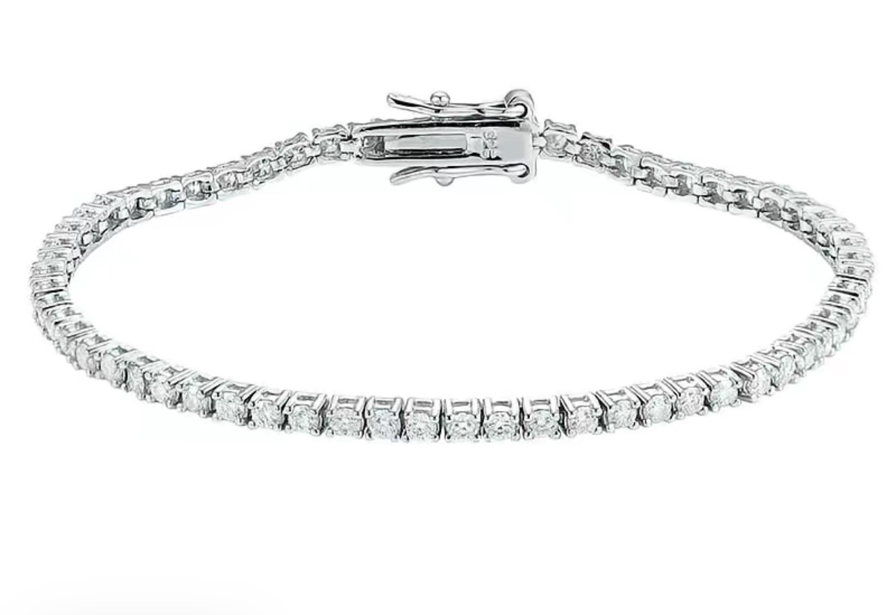 50% OFF VALENTINES DEAL | 2mm REAL Moissanite Tennis Bracelet | 6.5 in