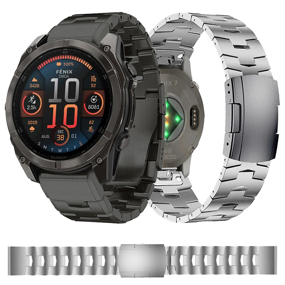26mm Quick Fit Release Titanium Watch Strap For Garmin Fenix 8 7X Pro 6X GPS 3HR