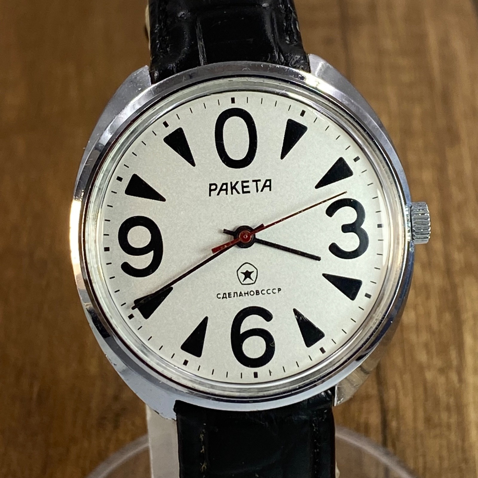 Raketa Big Zero mechanical cal. 2628H vintage Soviet Era mens wristwatch