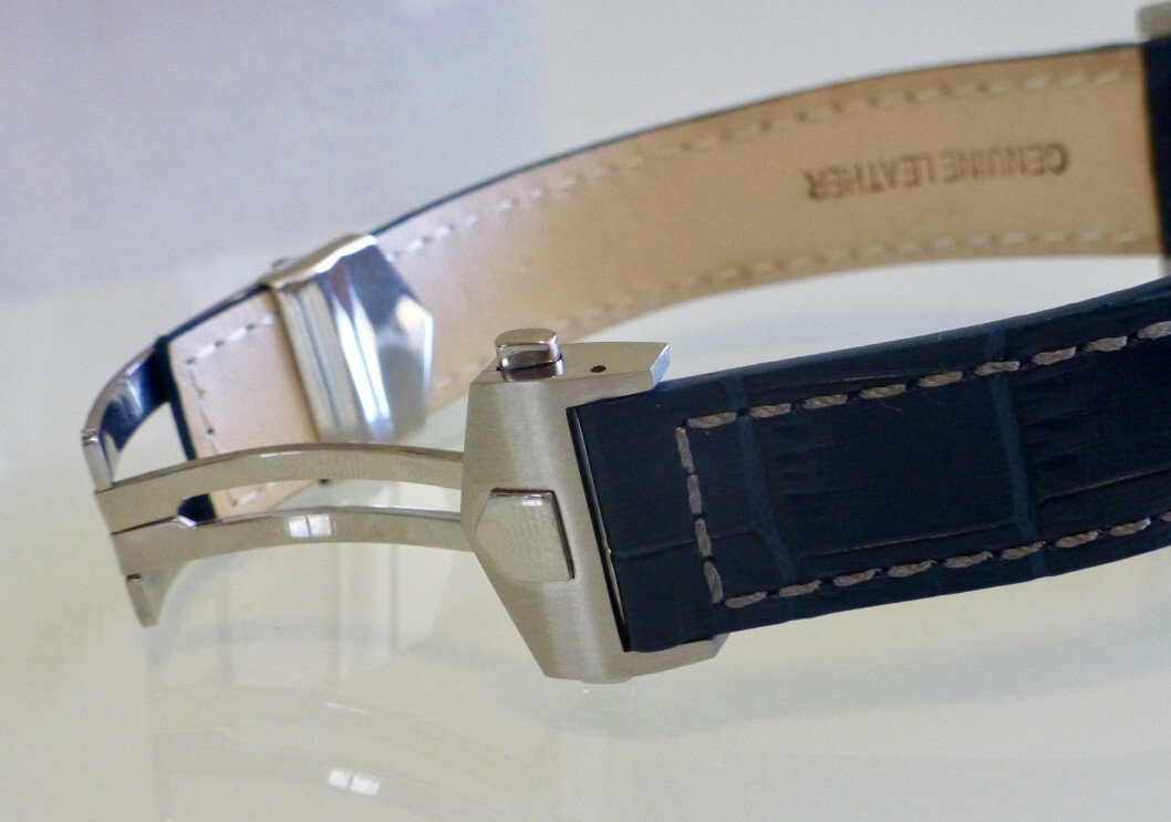 Genuine Leather Band strap with Deployment Clasp for Tag Heuer Monaco Carrera
