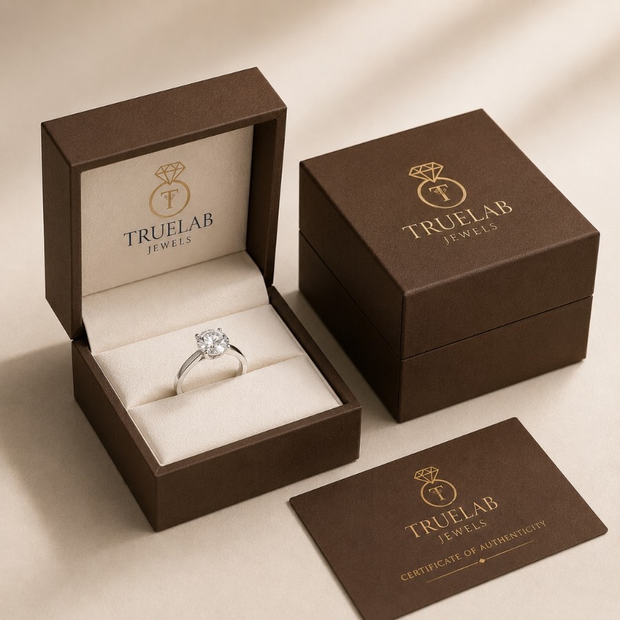 3.00Ct Round-Cut VS1 Lab Grown Diamond Wedding Engagement Ring 14k White Gold