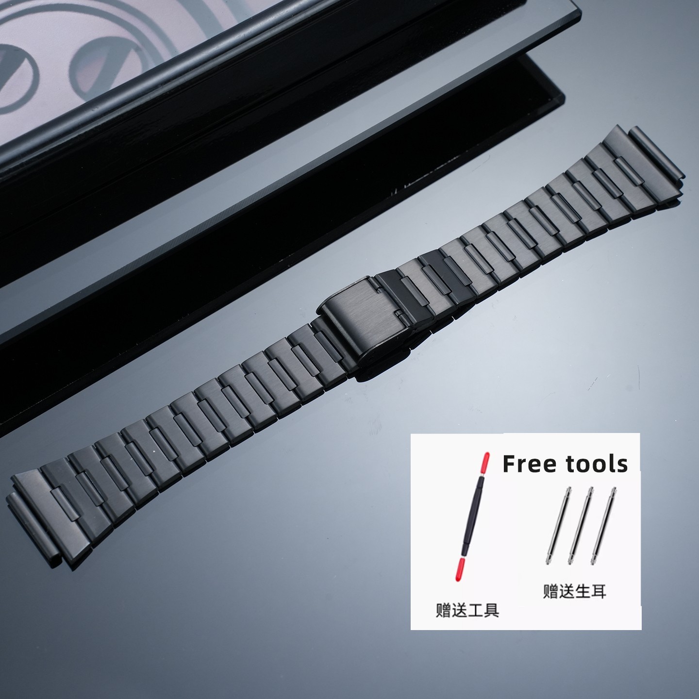 For Casio AE-1200WH AE-1300 Stainless Steel Watch Strap AE1200 W-218 Metal Band