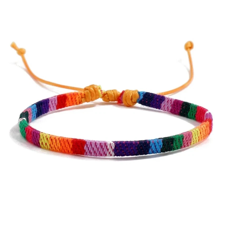 24pcs Bohemian Style Braided Friendship Bracelets Colorful Summer Set