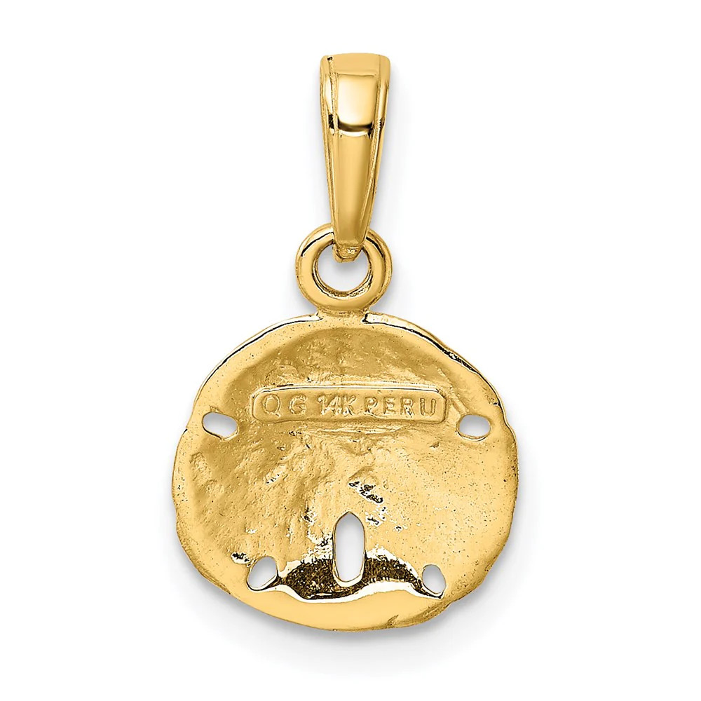 10K / 14K Yellow Gold Sand Dollar Pendant