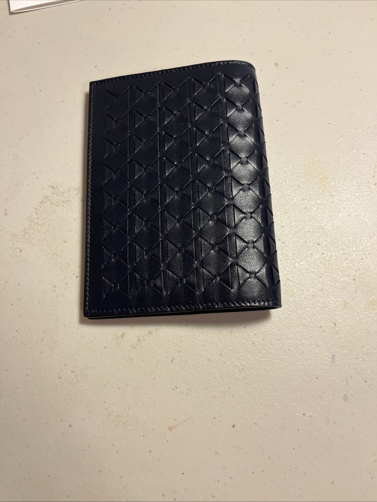 Van Cleef & Arpels Serapian Milano Black Leather Passport Cover MADE IN ITALY