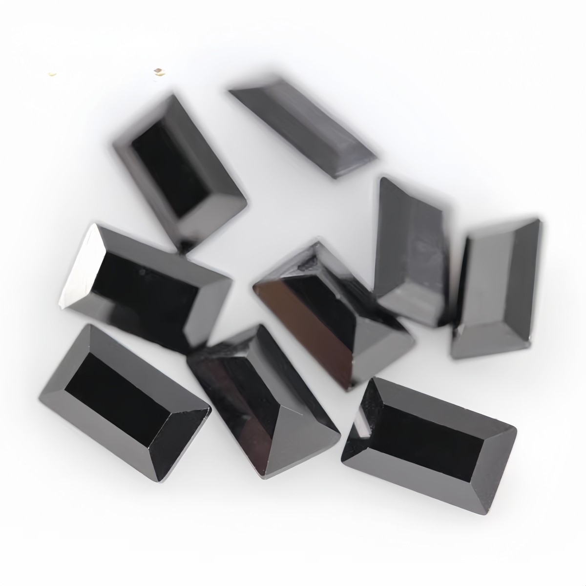 Small Size Rectangle Faceted Natural Black Spinel Ideal for Wax Casting