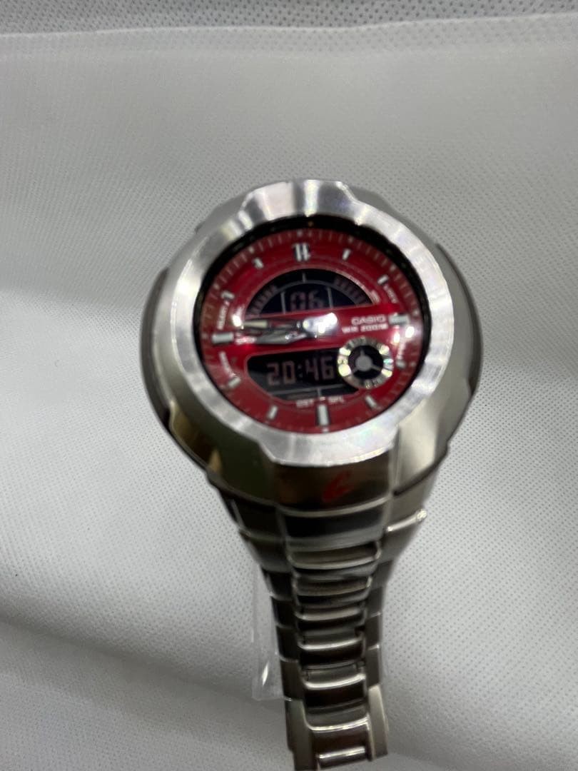 CASIO G-SHOCK Analog Digital Red Dial Watch
