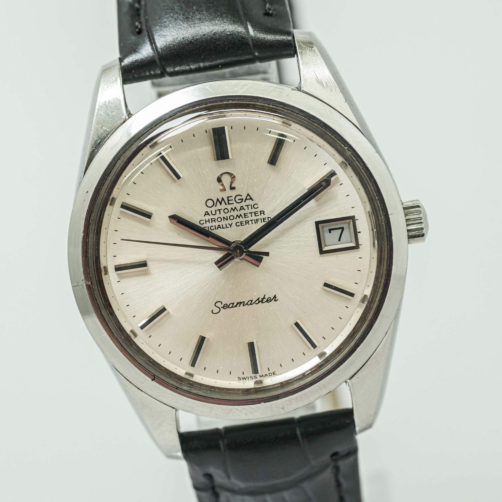 OH Serviced *N MINT* Vintage OMEGA Seamaster Cal.1011 Auto Chronometer 35mm Mens