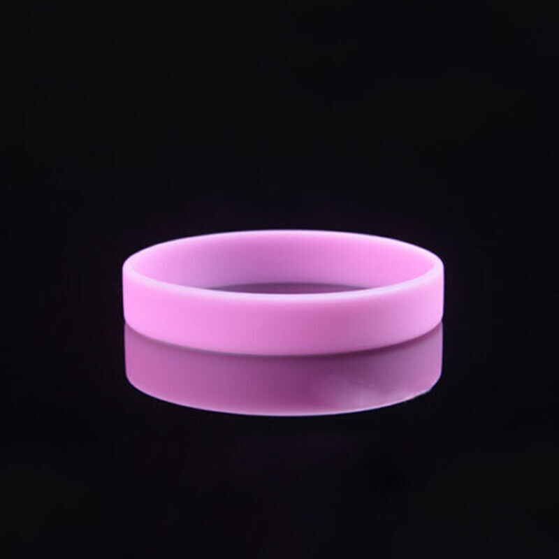 10 Pcs Silicone Rubber Bracelet Solid Wristband, Blank Rubber Band, Multicolor