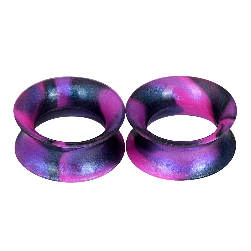 20pair Wholesale Silicone Ear Plug Ear Gauges Random Mixed Color Earring 2g-3/4″