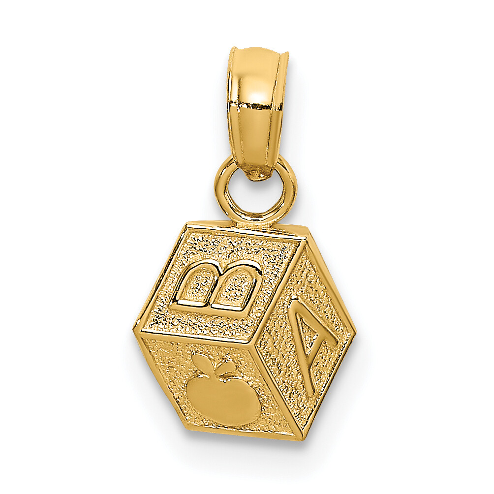 14k Baby Block Charm K4765